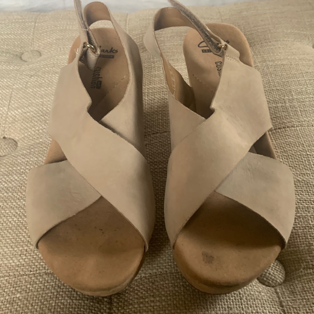 Clarks Suede Sandals - Soft Cushion